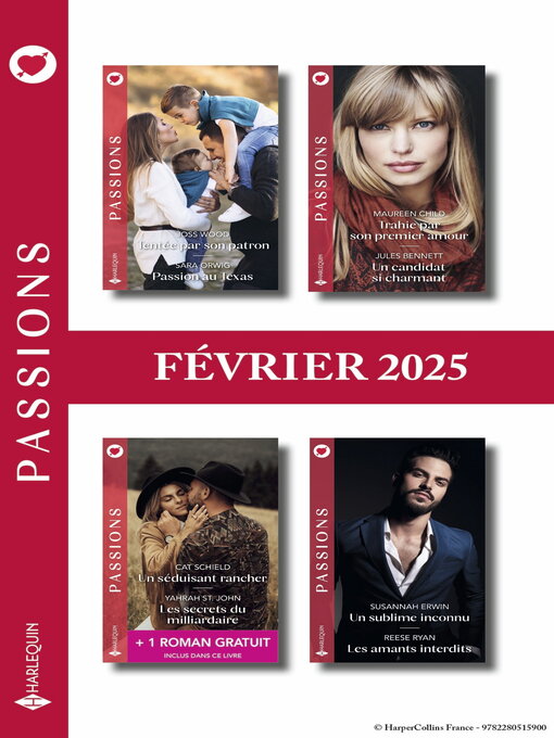Title details for Pack mensuel Passions--8 romans + 1 titre gratuit (Février 2025) by Collectif - Available
